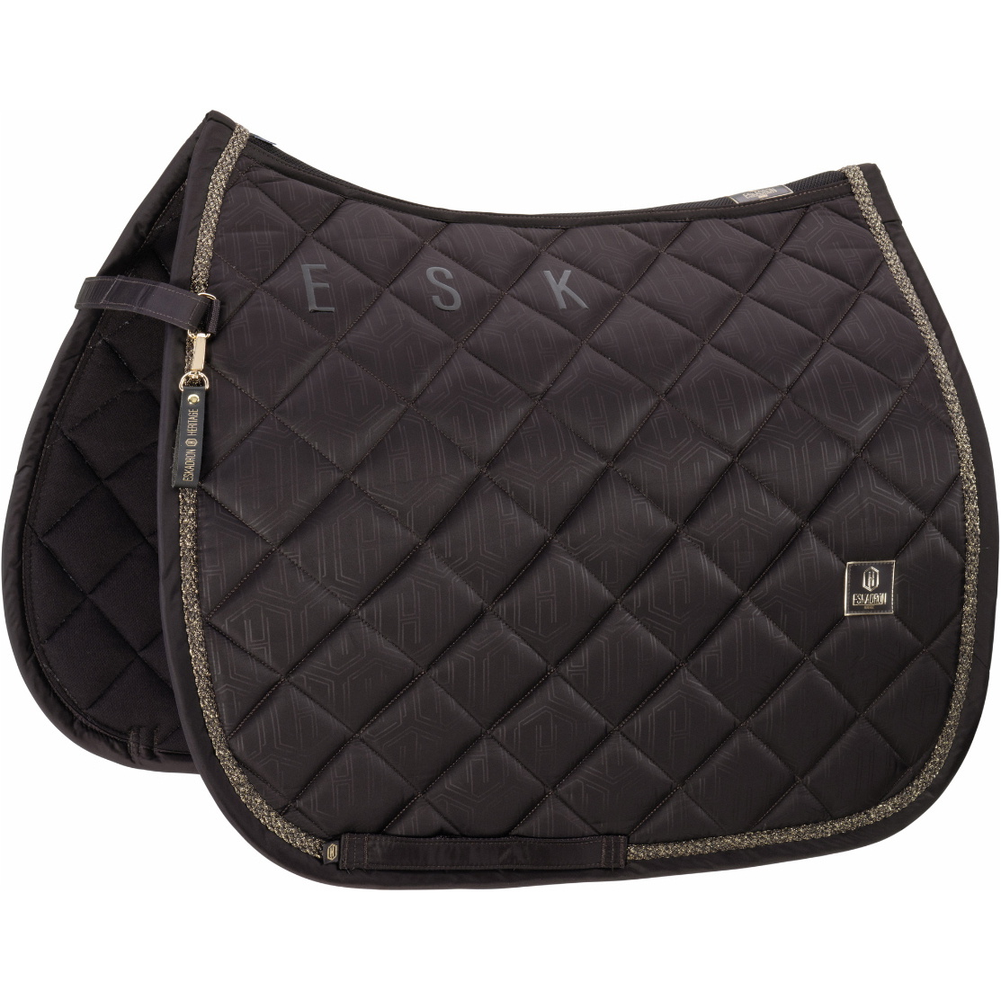 2025 Eskadron Heritage Glossy Saddle Cloth 215858 445 090 - Black Truffle
